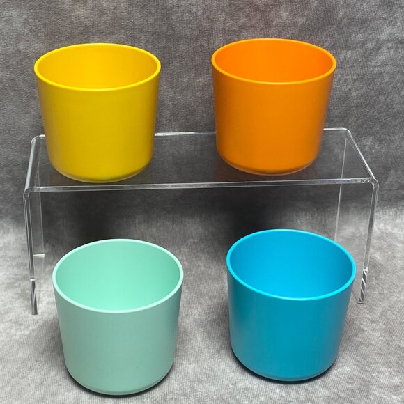 4 Multicolor Sun Squad Small Drinkware Tumblers 8oz Cups Recycled Material - Picture 6 of 9